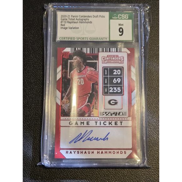2020 Panini Contenders Draft Picks #110 Rayshaun Hammonds Game Ticket Red CSG 9 - Picture 1 of 2